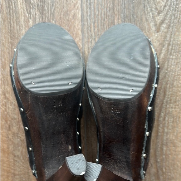 Michael Kors Black Leather Studded Mules - Picture 4 of 7